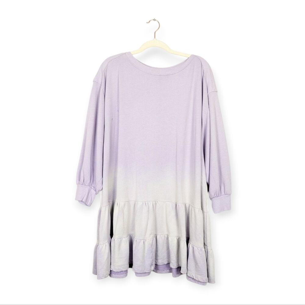 We The Free Lavender Sunny Side Oversized Mini Sweatshirt Dress Size M